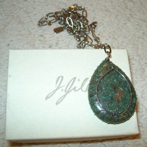 J. Jill Agate Pendant with Silver Box Chain